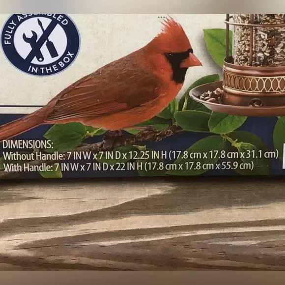 NEW Copper Finish Bird Feeder, Holds Up to 2 LBS - Picture 5 of 9